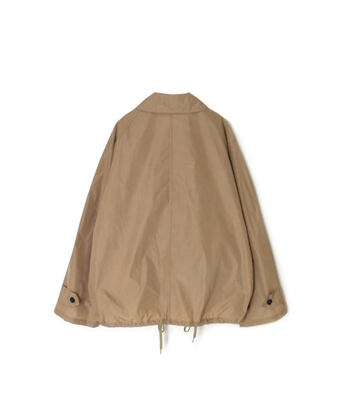 NHT2602PAI REYCLED NYLON BALMACAAN SHORT COAT WITH GUSSETED POCKET