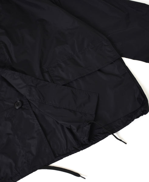 NHT2602PAI REYCLED NYLON BALMACAAN SHORT COAT WITH GUSSETED POCKET
