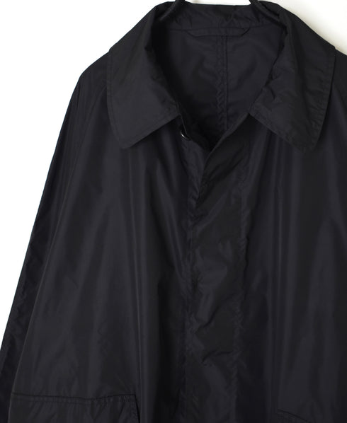 NHT2602PAI REYCLED NYLON BALMACAAN SHORT COAT WITH GUSSETED POCKET