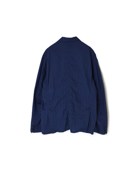 NVL2301PSD POPLIN WIDE STRIPE (OVERDYE) SIDE VENTS TAILORED JACKET