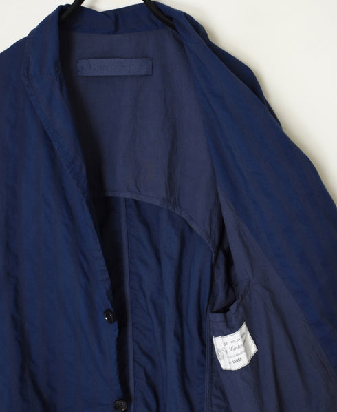 NVL2301PSD POPLIN WIDE STRIPE (OVERDYE) SIDE VENTS TAILORED JACKET