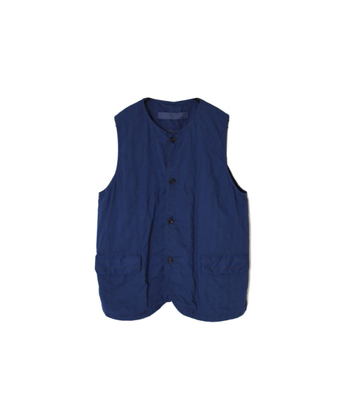 NVL2401PSD POPLIN WIDE STRIPE (OVERDYE) NO COLLAR VEST