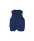 NVL2401PSD POPLIN WIDE STRIPE (OVERDYE) NO COLLAR VEST