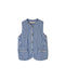 NVL2401PSD POPLIN WIDE STRIPE (OVERDYE) NO COLLAR VEST