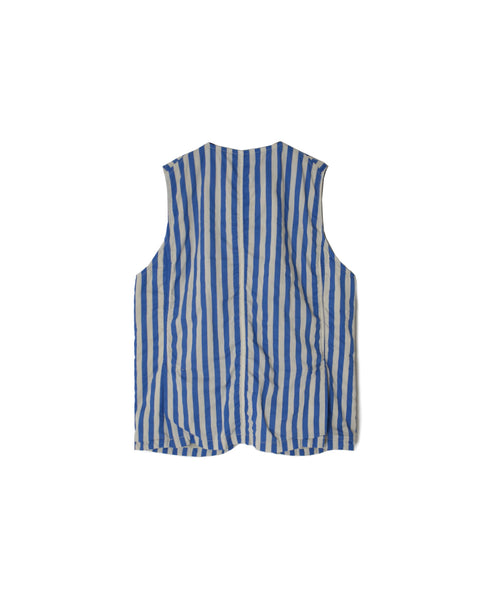 NVL2401PSD POPLIN WIDE STRIPE (OVERDYE) NO COLLAR VEST