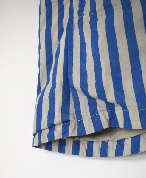 NVL2401PSD POPLIN WIDE STRIPE (OVERDYE) NO COLLAR VEST