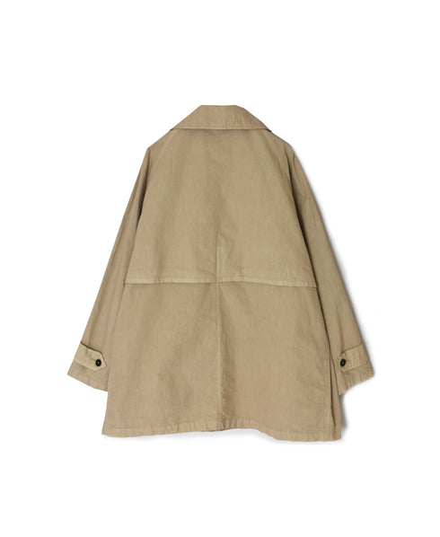 NHT2352TC LIGHT WEIGHT COTTON OVERDYE BALMACAAN SHORT COAT
