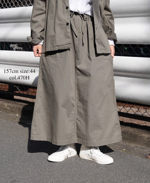 INHT2514CHW COTTON HERRINGBONE WASH EASY SKIRT