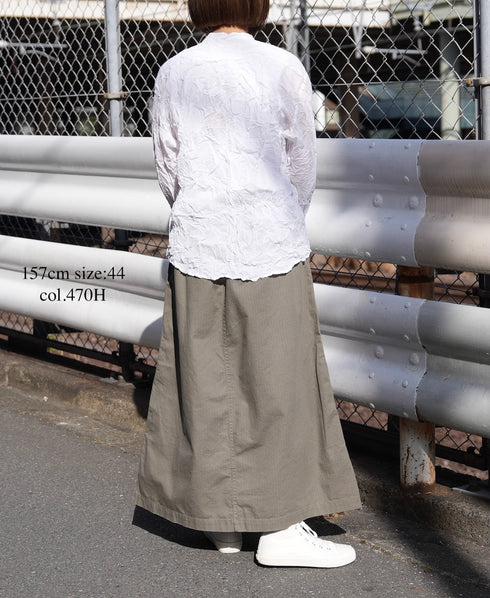 INHT2514CHW COTTON HERRINGBONE WASH EASY SKIRT