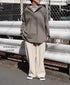 GNAM2612 COTTON/LINEN HERRINGBONE ONE-TUCK PNATS