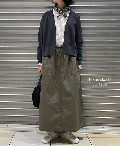 INHT2514CHW COTTON HERRINGBONE WASH EASY SKIRT