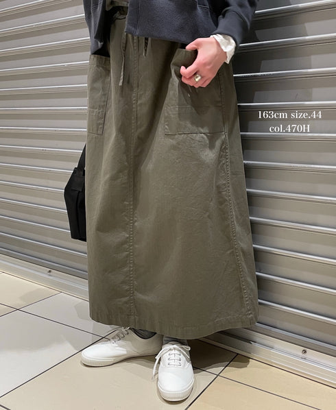 INHT2514CHW COTTON HERRINGBONE WASH EASY SKIRT