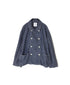 ISNAM2601CB NAVY (INDIGO) CHAMBRAY ROUND COLLAR DOUBLE JACKET