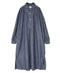 ISNAM2603CB NAVY (INDIGO) CHAMBRAY WORK GATHERED DRESS SHIRT
