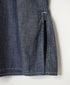 ISNAM2603CB NAVY (INDIGO) CHAMBRAY WORK GATHERED DRESS SHIRT