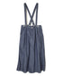 ISNAM2611CB NAVY (INDIGO) CHAMBRAY ADJUSTER TACK SKIRT WITH SUSPENDERS