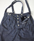 ISNAM2611CB NAVY (INDIGO) CHAMBRAY ADJUSTER TACK SKIRT WITH SUSPENDERS