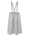 ISNAM2611S LINEN/COTTON STRIPE ADJUSTER TACK SKIRT WITH SUSPENDERS