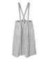 ISNAM2611S LINEN/COTTON STRIPE ADJUSTER TACK SKIRT WITH SUSPENDERS