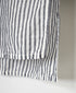 ISNAM2605S LINEN/COTTON STRIPE WORK GATHERED SHIRT