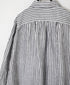 ISNAM2605S LINEN/COTTON STRIPE WORK GATHERED SHIRT