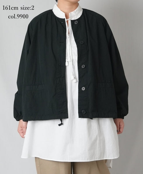 NMDS24633D 40s ORGANIC POPLIN OVERDYE RAGLAN STRING JACKET