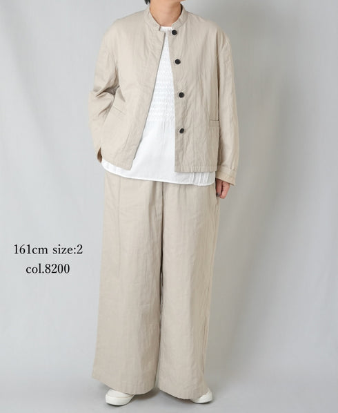 NMDS26212 60s STITCHED ORGANIC CAMBRIC EASY PANTS