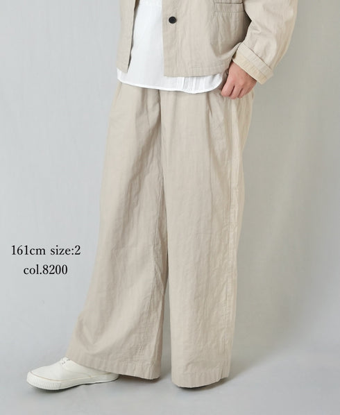 NMDS26212 60s STITCHED ORGANIC CAMBRIC EASY PANTS