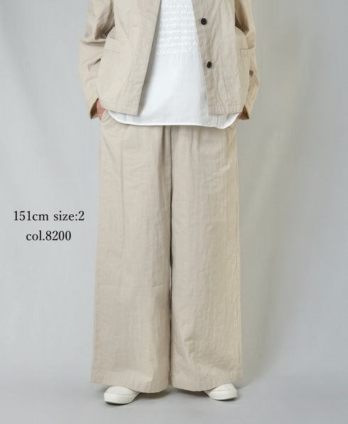 NMDS26212 60s STITCHED ORGANIC CAMBRIC EASY PANTS