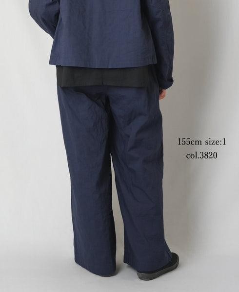 NMDS26212 60s STITCHED ORGANIC CAMBRIC EASY PANTS