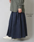 NMDS26213 60s STITCHED ORGANIC CAMBRIC GATHERED SKIRT WITH LINING