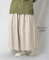 NMDS26213 60s STITCHED ORGANIC CAMBRIC GATHERED SKIRT WITH LINING