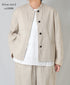 NMDS26211 60s STITCHED ORGANIC CAMBRIC STAND COLLAR FLY FRONT JACKET