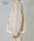 NMDS26211 60s STITCHED ORGANIC CAMBRIC STAND COLLAR FLY FRONT JACKET