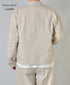 NMDS26211 60s STITCHED ORGANIC CAMBRIC STAND COLLAR FLY FRONT JACKET