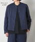 NMDS26211 60s STITCHED ORGANIC CAMBRIC STAND COLLAR FLY FRONT JACKET
