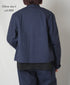 NMDS26211 60s STITCHED ORGANIC CAMBRIC STAND COLLAR FLY FRONT JACKET