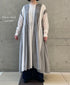 INMDS26112W HANDWOVEN COTTON SINGLE CHECK PATCHWORK BALL BUTTON SHIRTS DRESS
