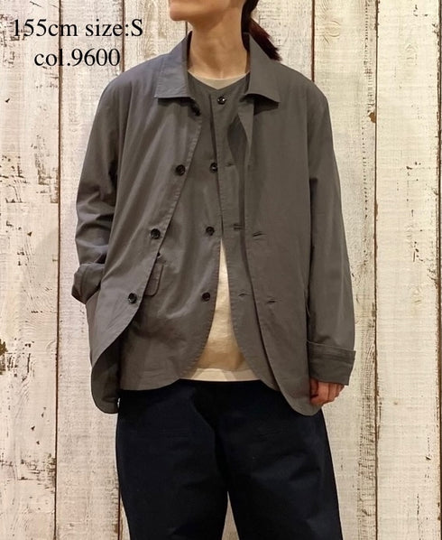 NVL2501CP 40s ORGANIC POPLIN SIDE VENTS REGULAR COLLAR JACKET