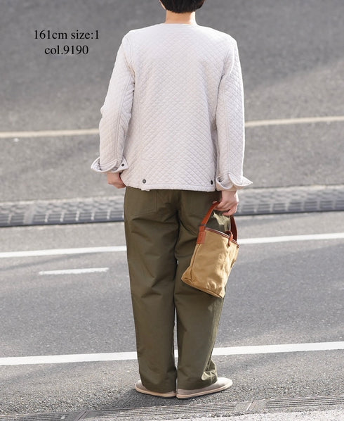 NAM1407 COTTON QUILT NO COLLAR JACKET