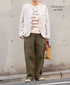 NAM1407 COTTON QUILT NO COLLAR JACKET
