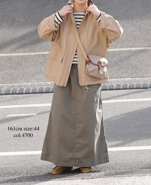 INHT2514CHW COTTON HERRINGBONE WASH EASY SKIRT