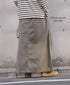 INHT2514CHW COTTON HERRINGBONE WASH EASY SKIRT