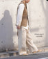 GNAM2612 COTTON/LINEN HERRINGBONE ONE-TUCK PNATS