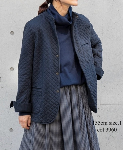 NAM2101 COTTON QUILT STAND COLLAR JACKET