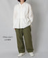 MDSH2483D 80s ORGANIC COTTON ( BIG CHECK x SMALL CHECK ) OVERDYE EASY PANTS WITH LINING