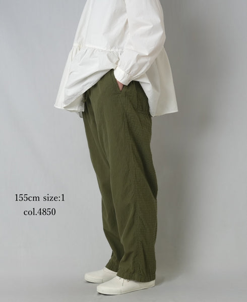 MDSH2483D 80s ORGANIC COTTON ( BIG CHECK x SMALL CHECK ) OVERDYE EASY PANTS WITH LINING