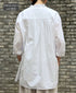 NMDS26222 60s ORGANIC CAMBRIC WITH EMB BANDED COLLAR EMB TUNIC