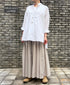 NMDS26222 60s ORGANIC CAMBRIC WITH EMB BANDED COLLAR EMB TUNIC