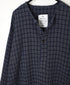 INHT2603CCD COTTON CHECK OVERDYE HENLEY NECK SHIRT